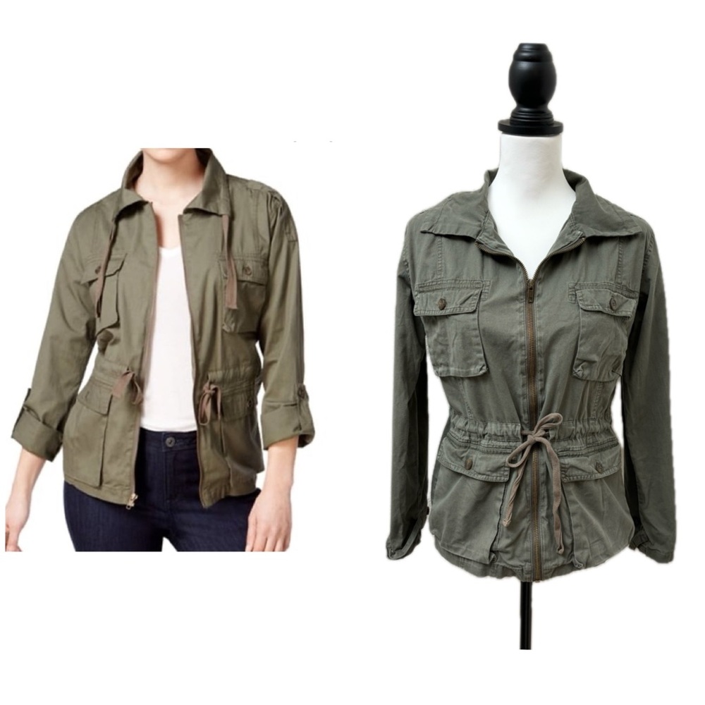 Bar III army green utility jacket size Small S gorpcore street wear